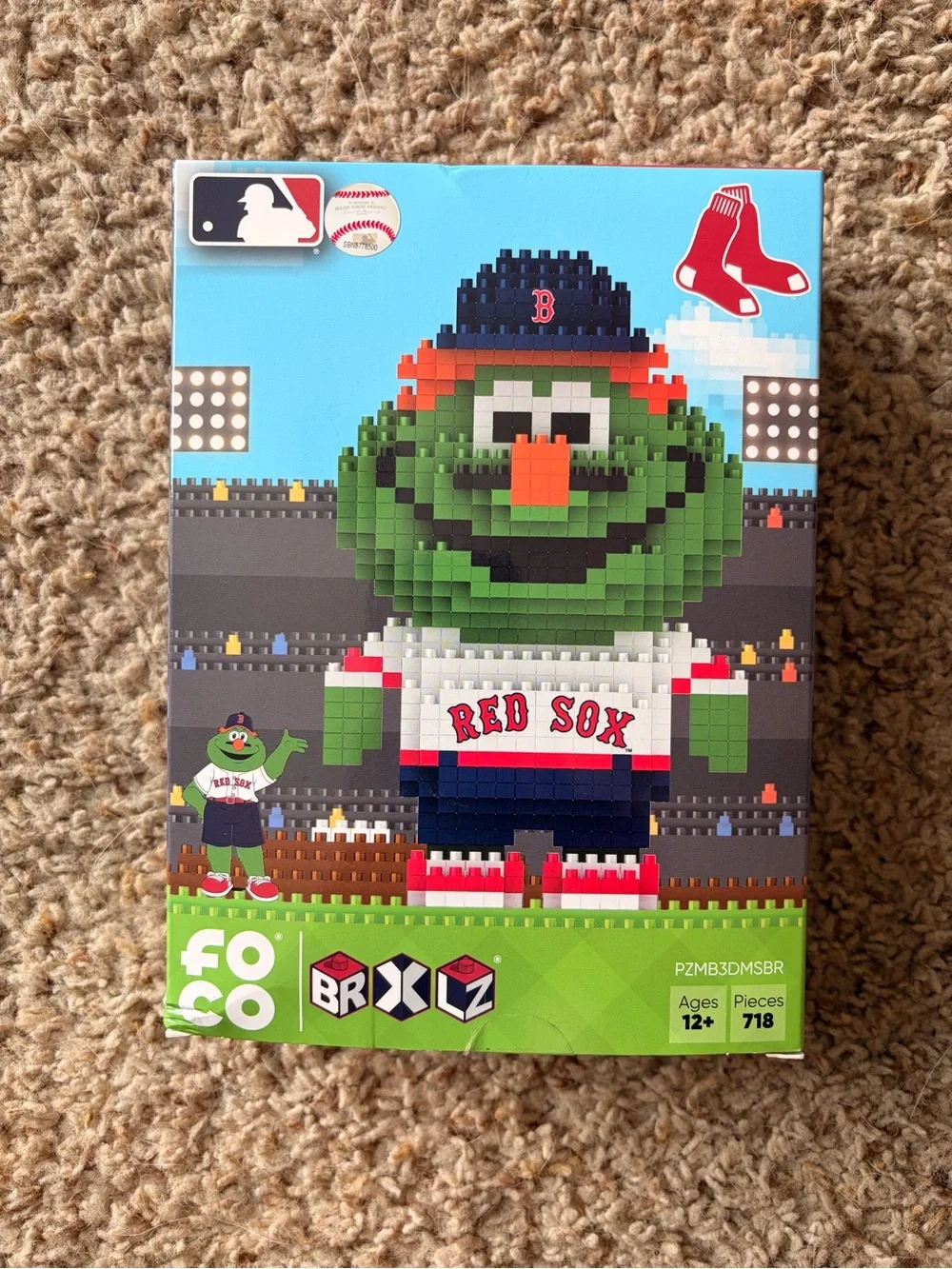 FOCO BRXLZ Boston Red Sox Mascot Building Set - Green